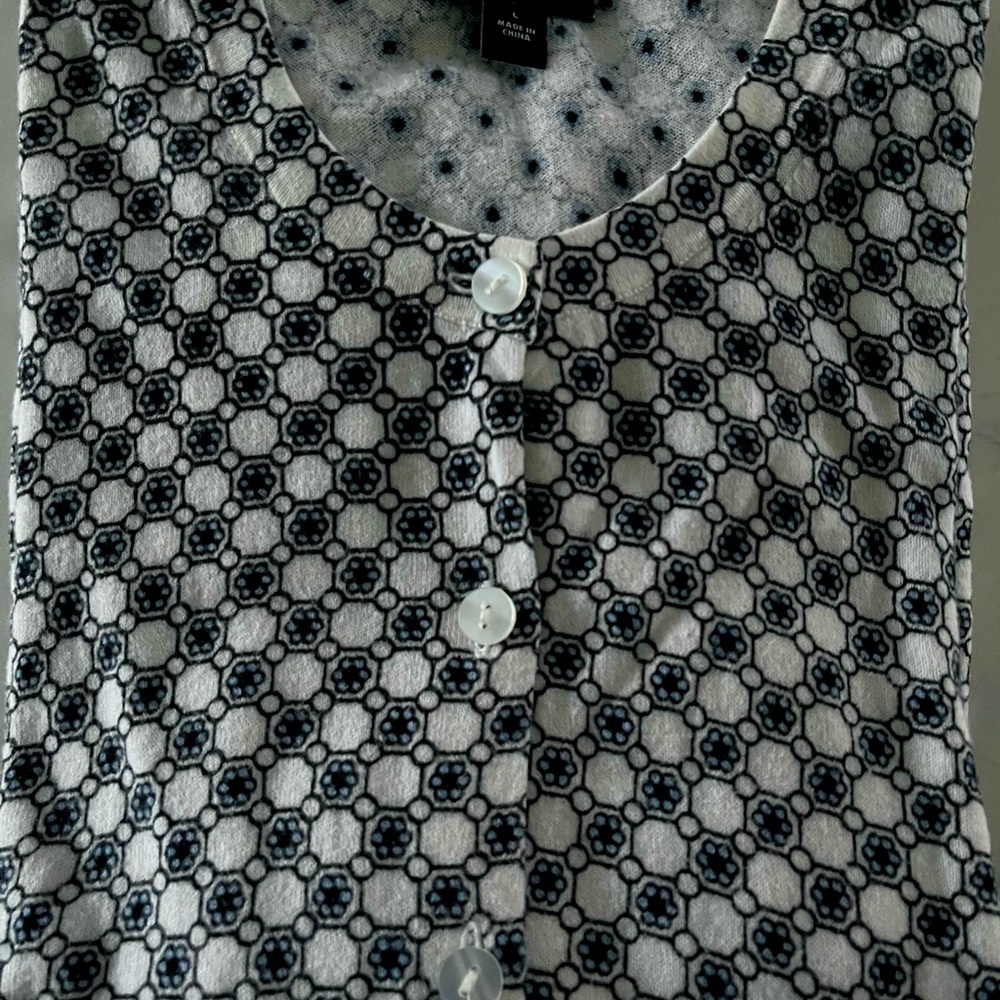 Wmns Ann Taylor lightweight Spring patterned cardigan size L